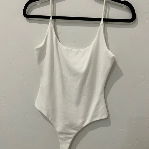 Privacy Please Bara Bodysuit in White Low Back Bodysuit sz Small - Picture 2 of 7